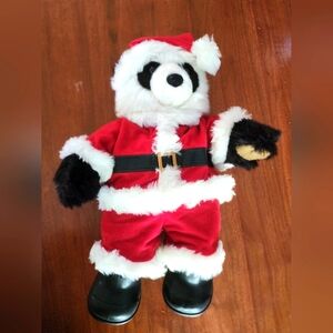 Build-a-Bear Panda Santa Holiday Christmas Bear